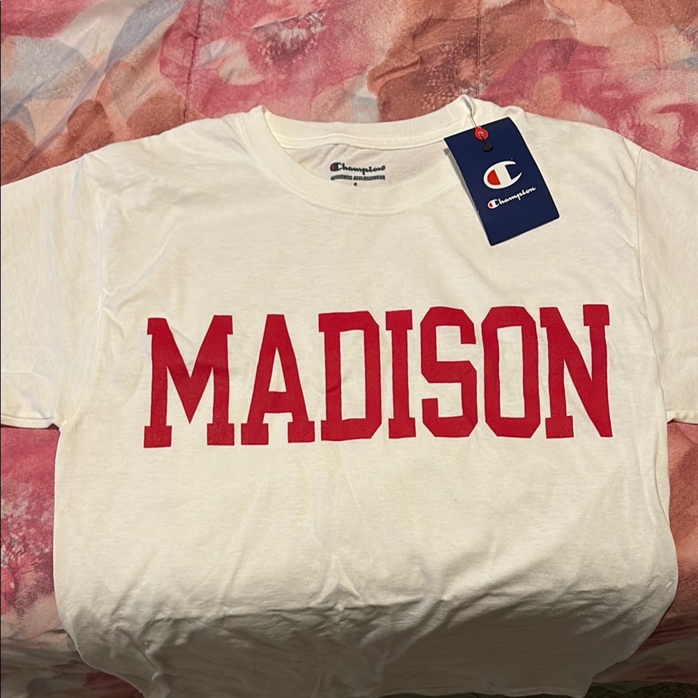 UW Madison Champion White T Shirt